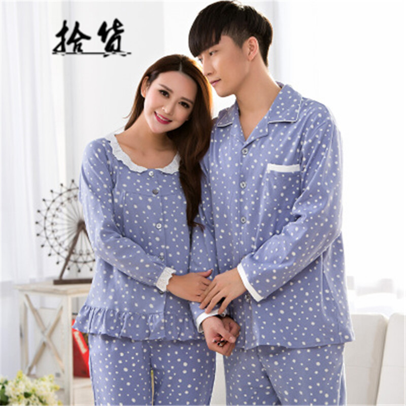 拾貨秋季新款情侶睡衣 可愛卡通印花，舒適家居首選